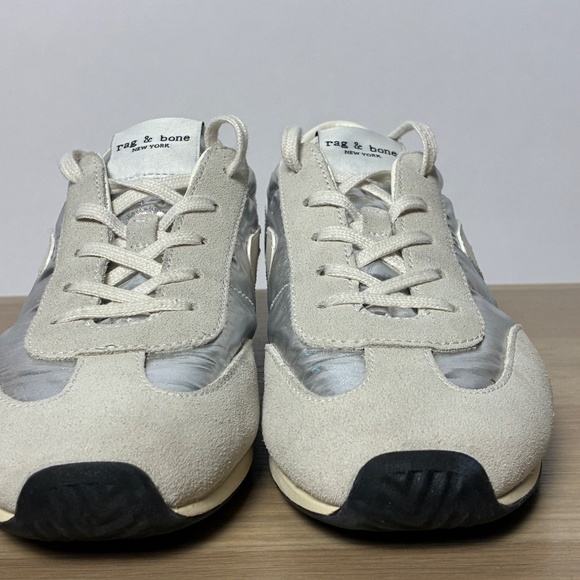 rag & bone Retro Runners – Silver & Suede Sneakers - Picture 2 of 6